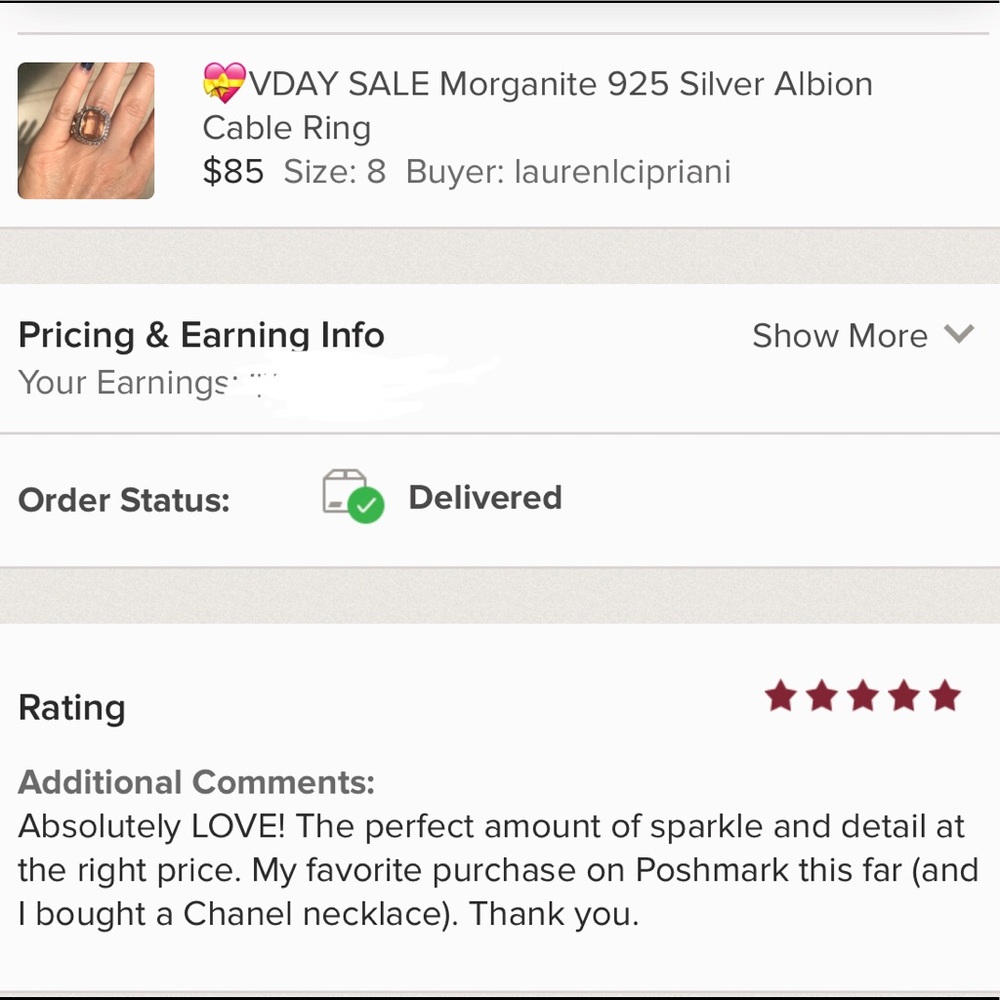5 🌟 Fave! Morganite Silver Albion Cable Ring - Picture 6 of 6
